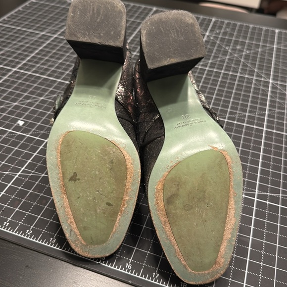 Paola d’Arcano shiny dark silver ankle bootie with buckle sz 38 - Picture 8 of 8